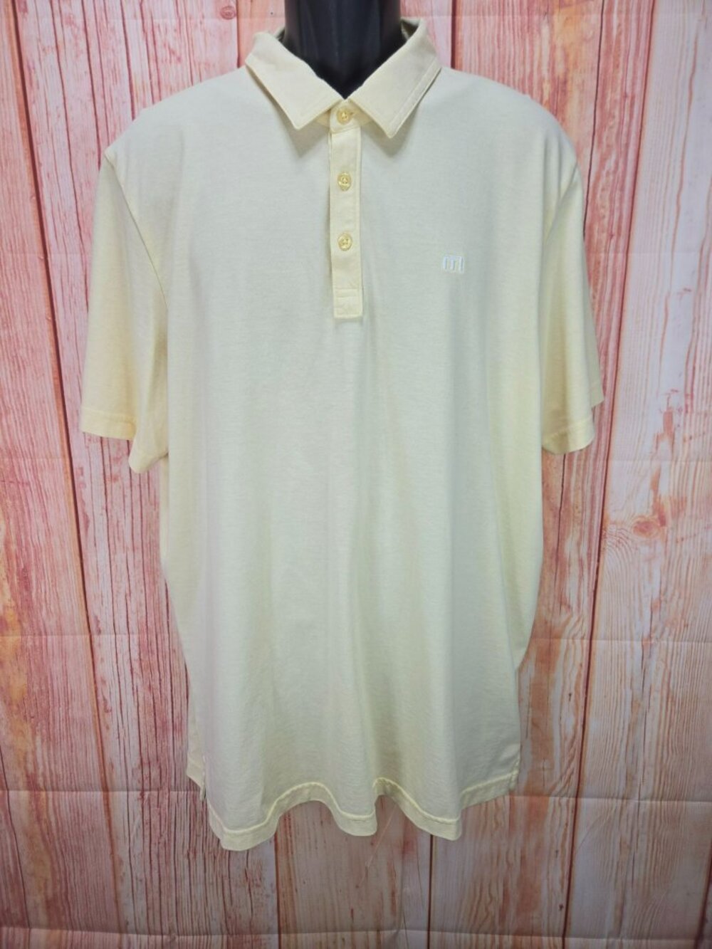 Travis Mathew Mens Yellow Pima Cotton Blend Polo XXL